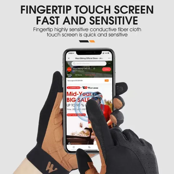 Touch Screen Bike Gloves