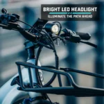 Gotrax Tundra Fat Tire Electric Bike Step Thru (Black) Headlight