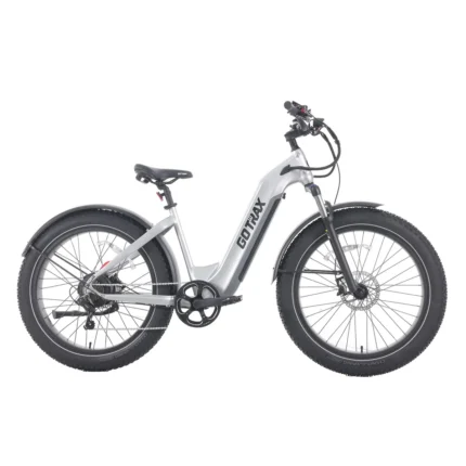 Gotrax Tundra Fat Tire Electric Bike Step Thru (Silver)