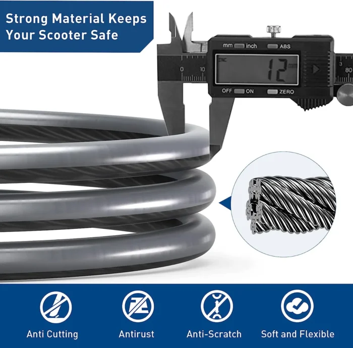 Hiboy cable lock with resettable combination