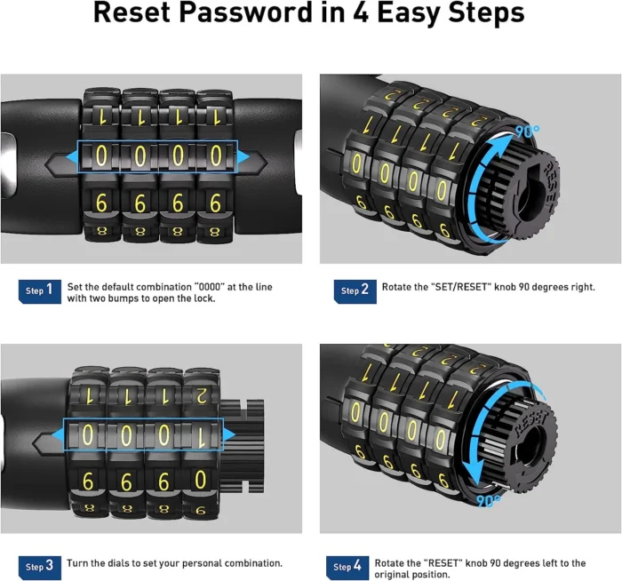 Portable Hiboy universal lock for bikes