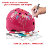 Wipeout™ Dry Erase Helmet - Neon Pink- Own Drawing