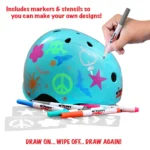 Wipeout™ Dry Erase Helmet - Teal Blue -