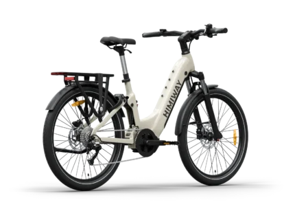 Himiway A7 Pro : Urban Electric Commuter Bike ST - LightGrey - Back Side