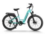 Rambler : Electric City Commuter Bike - Ocean Blue - Side View