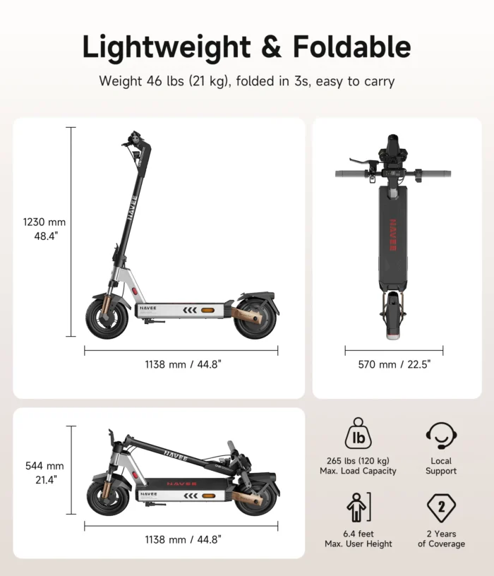 NAVEE G5 Electric Scooter - Details Features